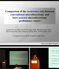 World Congress of Minimally Invasive Spine Surgery & Techniques(세계미세척추수술학회) - 구연 발표 이미지